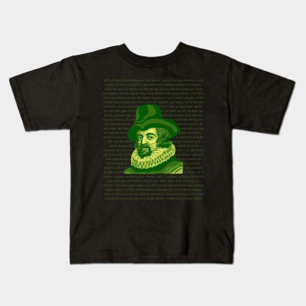 Francis Bacon Portrait and Quote Kids T-Shirt by Slightly Unhinged